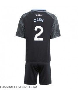 Günstige Aston Villa Matty Cash #2 Auswärts Trikotsatzt Kinder 2025-26 Kurzarm (+ Kurze Hosen)